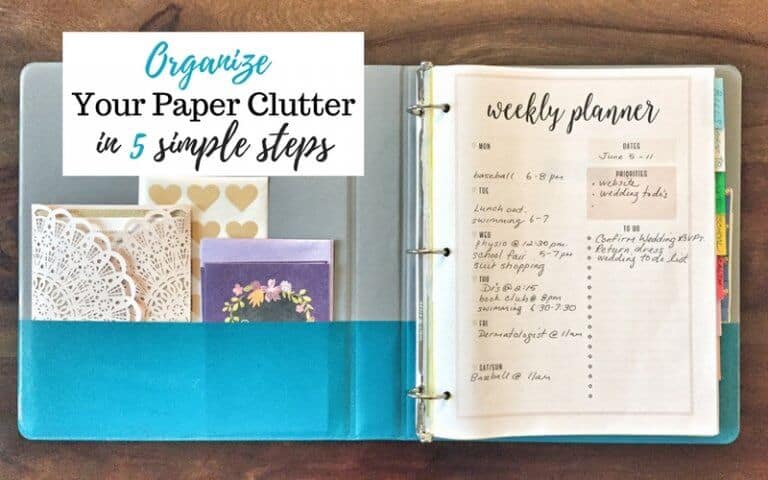 Organize your paper clutter in 5 simple steps