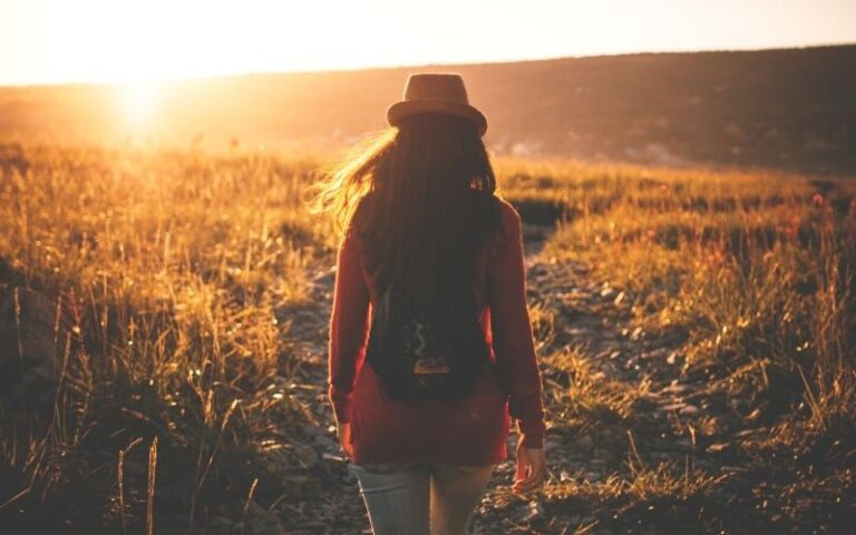 woman in field