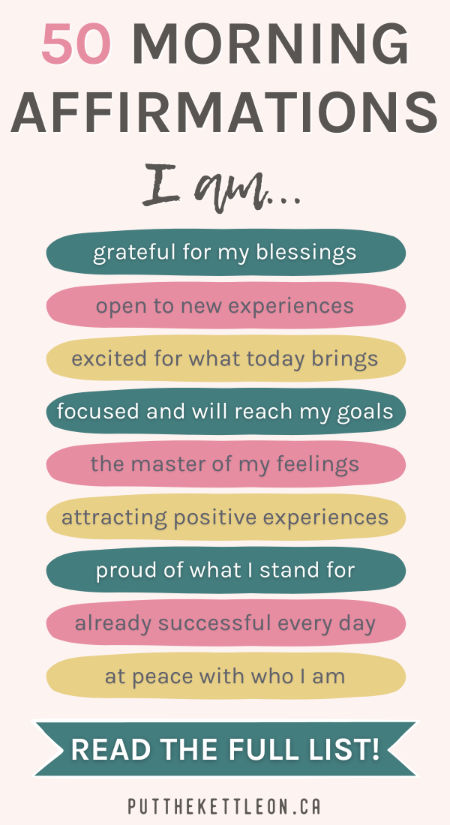 Positive Morning Affirmations For Success Confidence Happiness