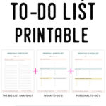 monthly to do list printable