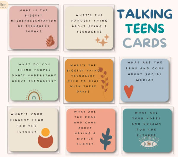 teen talking cards self-care printable