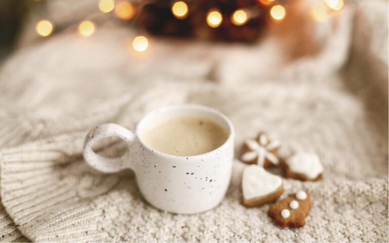 Christmas time tea and cookies