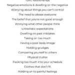 List of 50 Things To Let Go Of