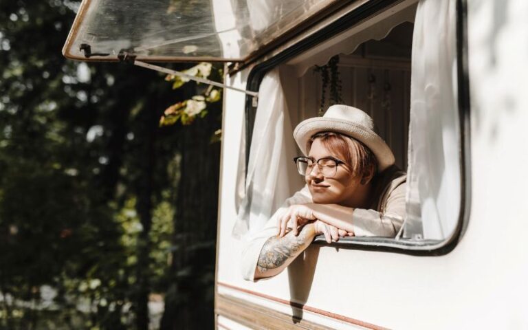 woman relaxing in the sunshine