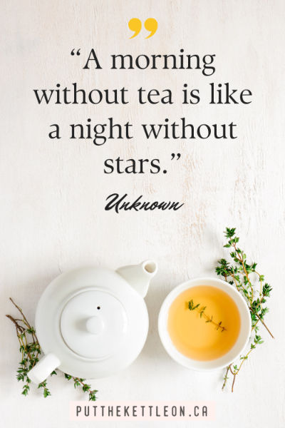 Tea quote: A morning without tea is like a night without stars.