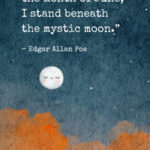 “At midnight, in the month of June, I stand beneath the mystic moon.” - Edgar Allan Poe