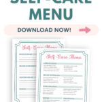 Free Printable Self Care menu