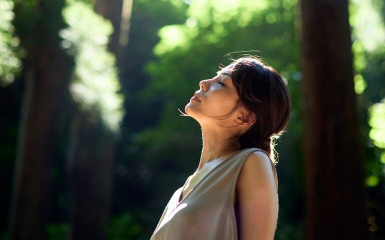 woman in nature