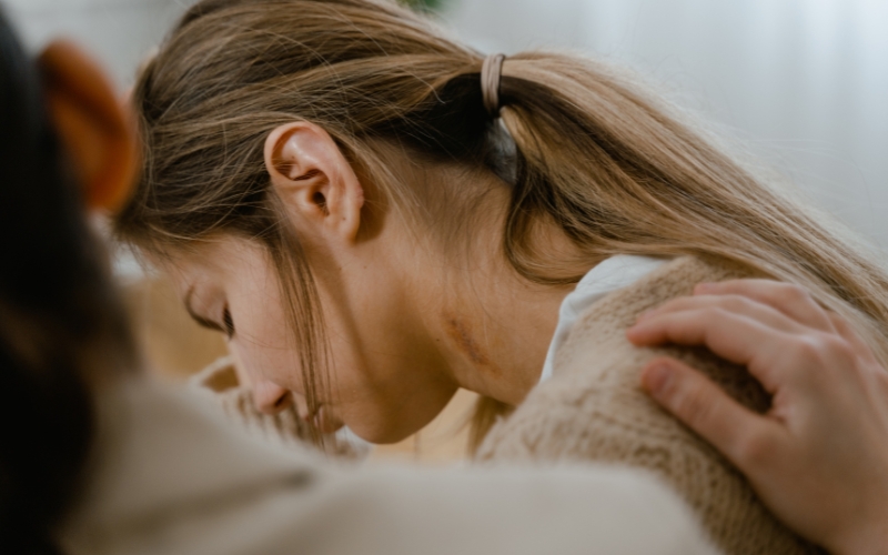 consoling someone